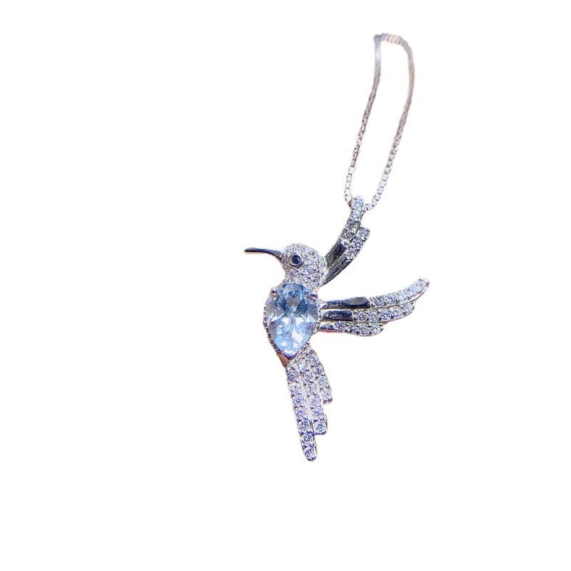 New natural topaz pendant 5*7mm water drop Topa pendant necklace 925 silver wholesale Live