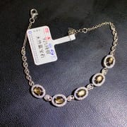 Natural Starlight sapphire bracelet trembles live supply 925 silver chain Star line Sapphire wholesale with extended chain