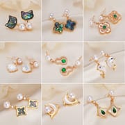 Freshwater Pearl Earrings s925 Silver Needle Fritillaria Earrings Advanced Sense to Send Girlfriends