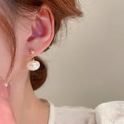 French Retro Elegant Baroque Colorful Highlight Pearl Earrings for Women Simple All-match Elegant Fashion Earrings Earrings