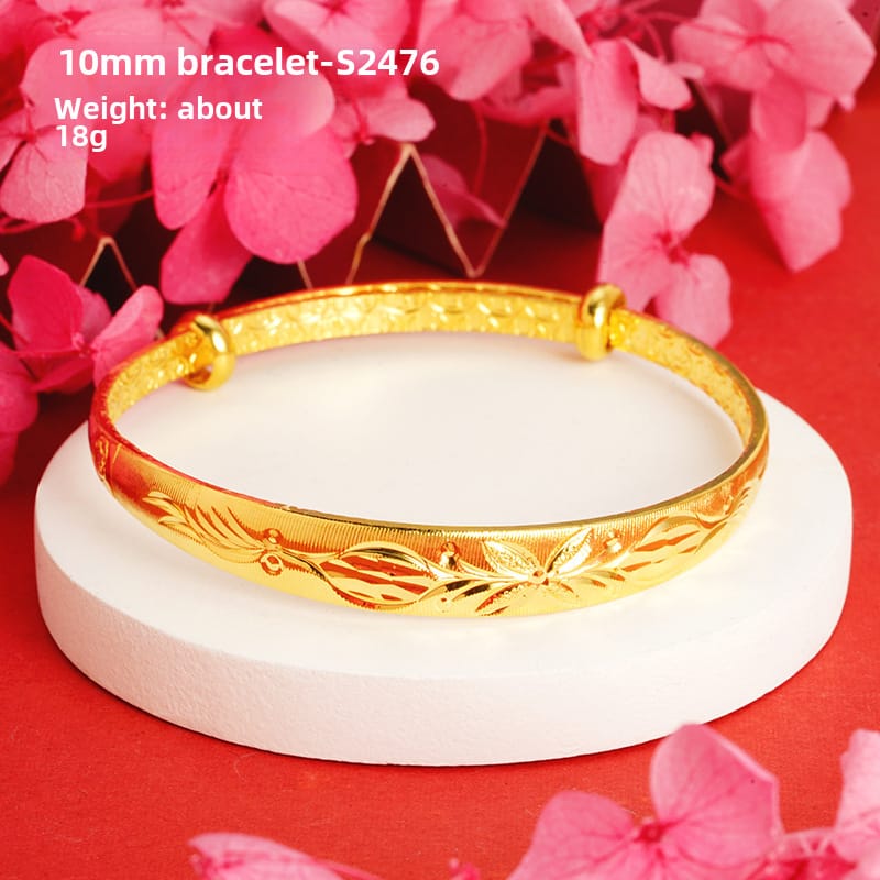 Shajin Bracelet Gymophila Ladies High-end Jewelry Imitation Gold Bracelet Long-standing Copper Bracelet Simulation Accessories