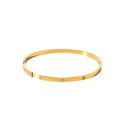 European and American-style light luxury bracelet six-pointed star buckle bracelet 18K gold stainless steel inlaid zirconium bracelet high-grade bracelet for women