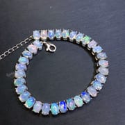 Simple Opal women's bracelet 925 silver natural opal bracelet women's chain live supply wholesale