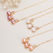 Pearl Jewelry Balance Beam Necklace Girly Temperament Freshwater Pearl Pendant Clavicle Chain Necklace Women