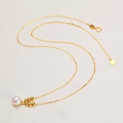 Pearl jewelry S925 silver necklace fashion temperament pearl necklace clavicle chain freshwater pearl necklace