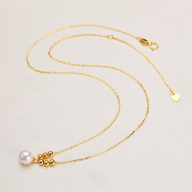 Pearl jewelry S925 silver necklace fashion temperament pearl necklace clavicle chain freshwater pearl necklace