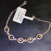 Natural Starlight sapphire bracelet trembles live supply 925 silver chain Star line Sapphire wholesale with extended chain