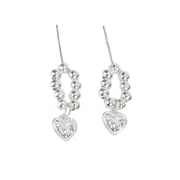 S925 Sterling Silver Niche Design Beaded Napping Love Earrings Simple High-end Earrings