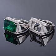 Main stone 10x 14mm 925 silver men's empty tow wholesale factory wholesale