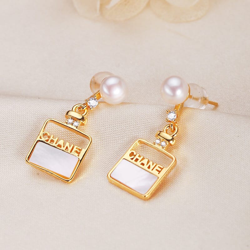 Freshwater Pearl Earrings s925 Silver Needle Fritillaria Earrings Advanced Sense to Send Girlfriends