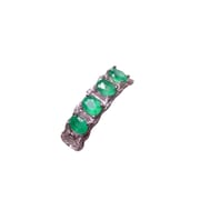 Emerald ring natural Columbia emerald ring 925 silver inlaid Emerald wholesale can be identified