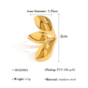 Titanium steel ring 18K gold non-fading women's light luxury high-end European and American stainless steel lava open ring hand jewelry