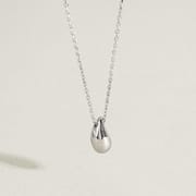 S925 Sterling Silver Necklace Vintage Fashion Elegant Simple Water Drop Pendant Women Necklace Clavicle Chain Jewelry Trendy