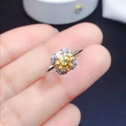 Classic style Mosan diamond ring wholesale 925 silver bag overtest drill pen GRA live supply