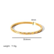 European and American-style light luxury bracelet six-pointed star buckle bracelet 18K gold stainless steel inlaid zirconium bracelet high-grade bracelet for women