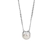 S925 sterling silver with fresh water pearl U shape necklace