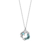 Po S999 pure silver small fresh Wang Quan moon necklace sweet niche design ins gentle clavicle chain generation hair