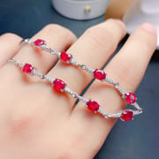Ruby bracelet with burning style simple fresh 925 silver ladies overseas supply jewelry live supply