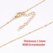 in stock 18K furnace real gold 1/ 1.5/2mm cross chain titanium steel chain jewelry accessories necklace bright does not fade