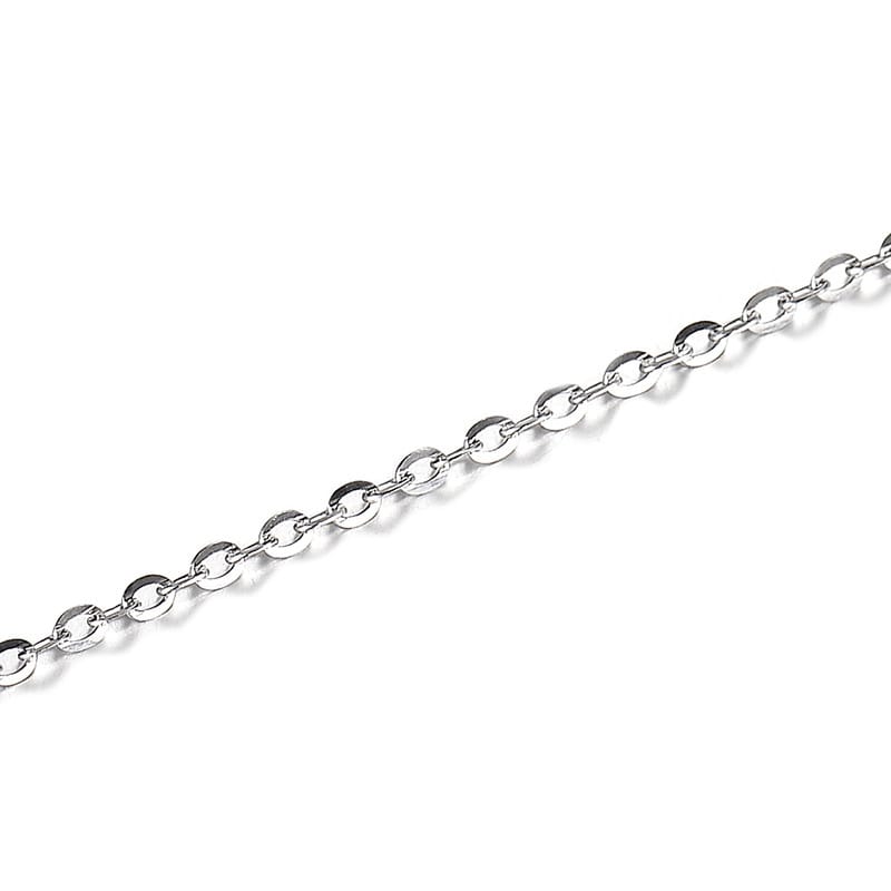 S999 Sterling Silver Necklace Women's Silver Chain Pendant-Free Clavicle Chain Love Chain Bare Chain Chopin Chain Overlapping Wear