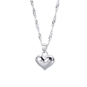 European and American Cross-border S925 Sterling Silver Love Chain Necklace Women's High-end Fashionable All-match Heart-shaped First Jewelry