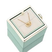 European and American simple stainless steel 18K gold vacuum plating rose gold O-chain love lettering necklace girlfriends gift