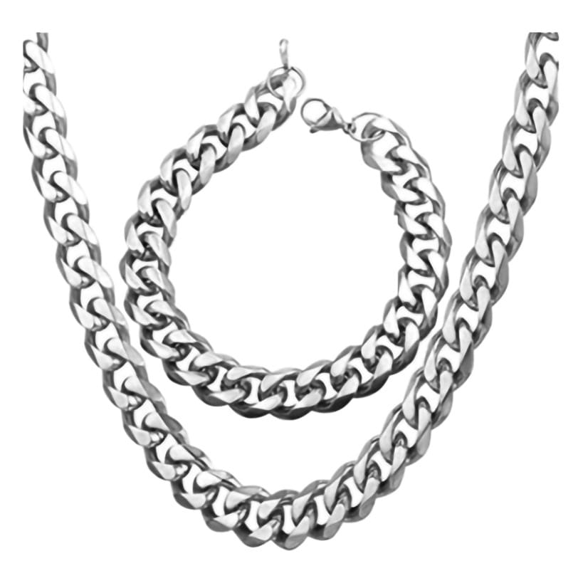 European and American cross-border hot sale stainless steel necklace single buckle edging titanium steel chain vacuum plating 18K gold long necklace