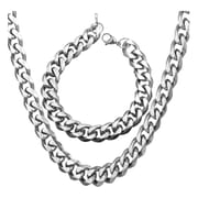 European and American cross-border hot sale stainless steel necklace single buckle edging titanium steel chain vacuum plating 18K gold long necklace