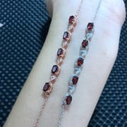 925 silver natural garnet bracelet Yougong manufacturing wholesale grain selection gem