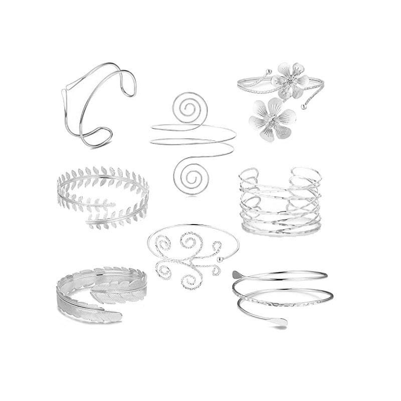 Europe and the United States hot cross-border Fashion New leaf bracelet exaggerated flower arm ring diamond opening arm bracelet