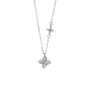 Po S999 Foot Silver Four Mans Star Necklace Elegant Light Luxury Design Elegant Artistic Gentle Niche Clavicle Chain
