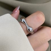 South Korea's Dongdaemun Heavy Industry to Create Multi-Layer Cloth Ring Women's ins Cold Wind Irregular Retro Index Finger Ring