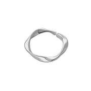 Po S999 Foot Silver Mobius Ring Very Simple Geometric Artistic Cold Temperament Niche Jewelry