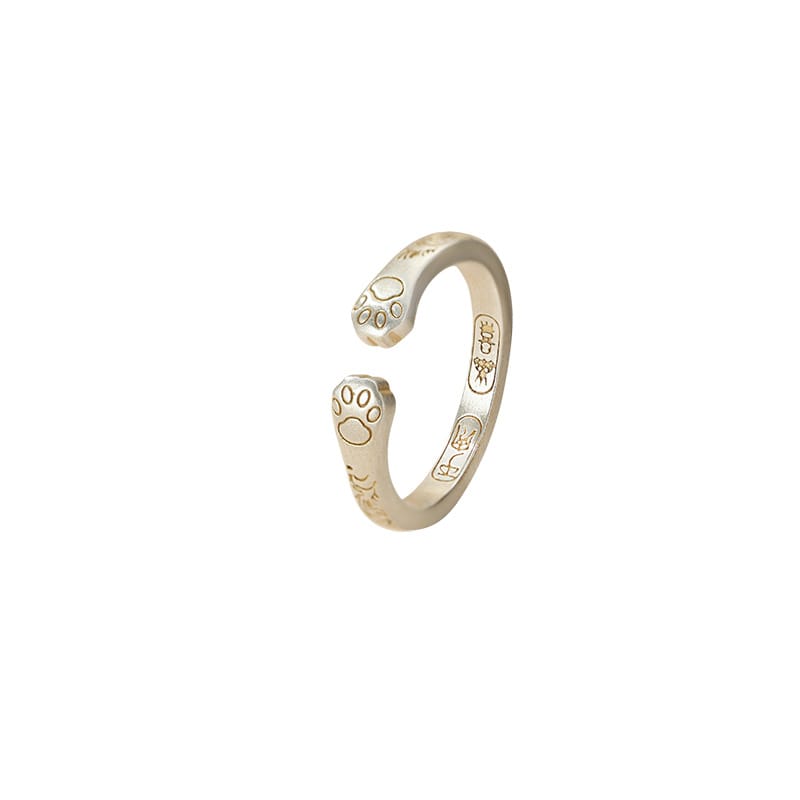 Po S999 Silver Cat Claw Ring Unique Design Cute Temperament Funny Daily Fresh Bracelet Cross-border Hair