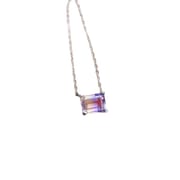 Amethyst necklace 925 silver inlaid amethyst pendant ladies pendant gift manufacturers do goods a generation of hair