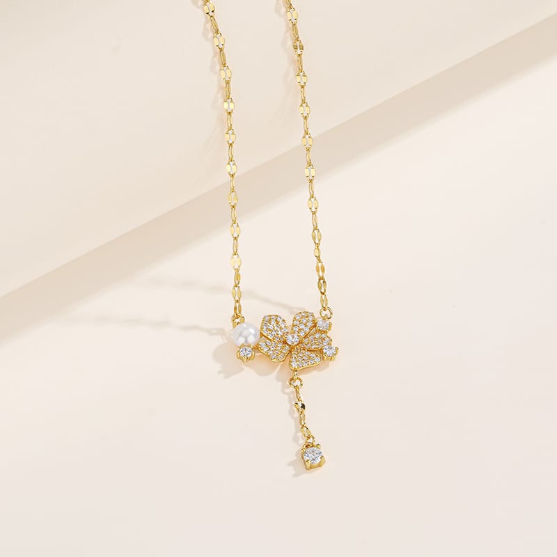 S925 sterling silver with fresh water pearls necklace