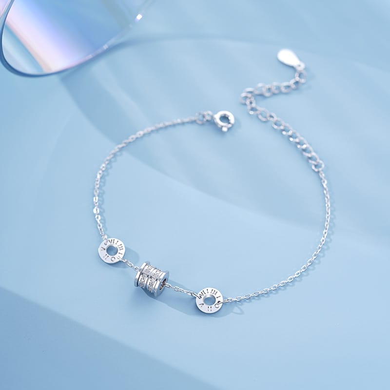 S999 Silver Small Man Waist Bracelet New Niche Design Simple Fresh Sweet Light Luxury High-end Girlfriend