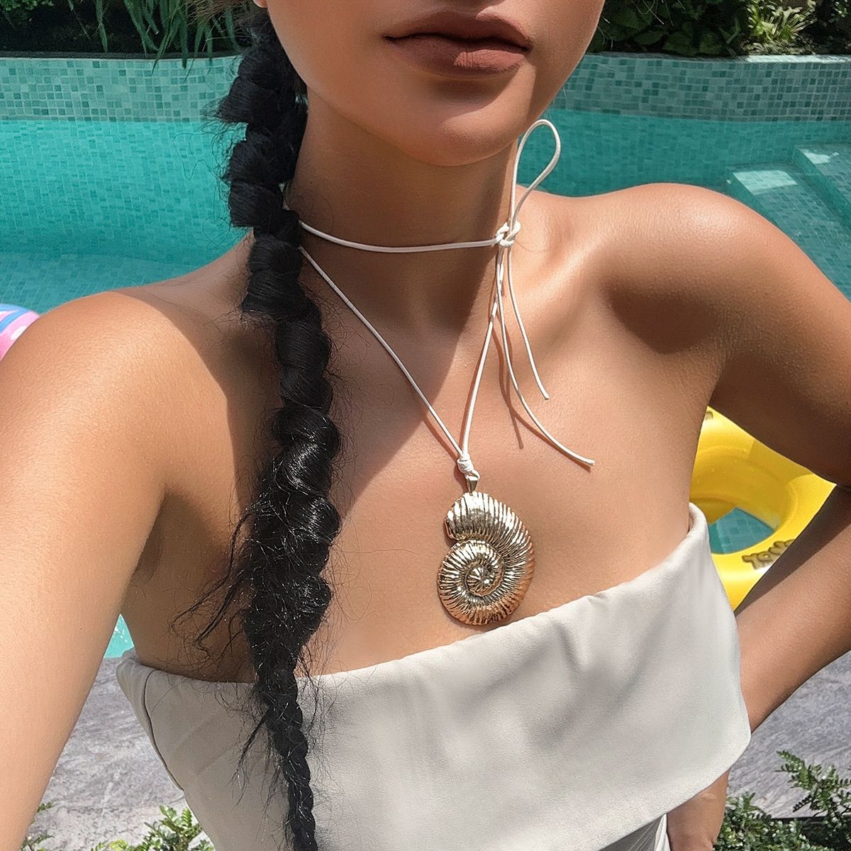 European and American Conch Symbol Holiday Beach Necklace Bohemian Starfish Pendant Exaggerated Ocean Mermaid Necklace