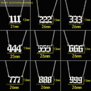 2024 Women's New Arrival Angel Lucky Numbers Pendant Necklace Fashion 000-999 Stainless Steel Vintage Necklace