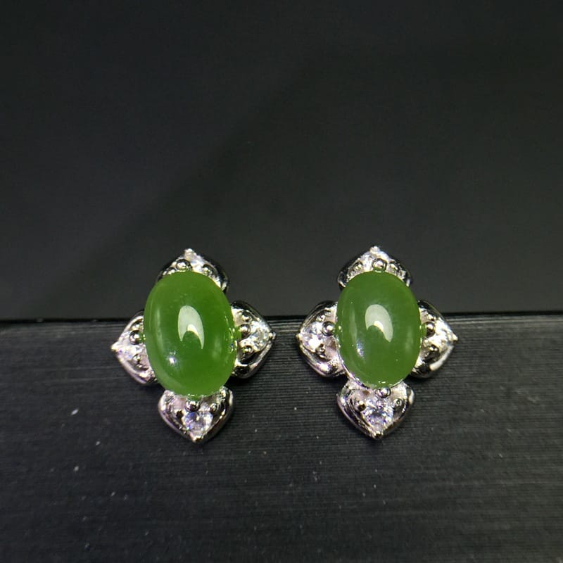 925 silver inlaid natural Jasper earrings welcome peer comparison