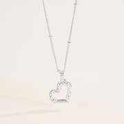 S925 sterling silver personalized vine love necklace female texture irregular heart-shaped clavicle chain tide