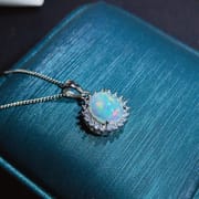 Opal pendant real photo Fire Color good natural Australian fire opal starry sky colorful live broadcast supply
