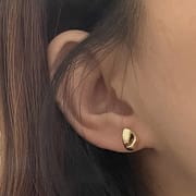 Cross-border Fashion S925 Sterling Silver European and American Design Gloosy Water Drop Earrings Distinctive Geometric Simple Earrings