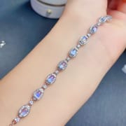 New arrival natural Moonstone bracelet 925 silver inlaid gift wholesale