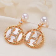 Freshwater Pearl Earrings s925 Silver Needle Fritillaria Earrings Advanced Sense to Send Girlfriends
