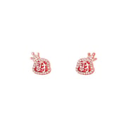 Original Po S999 Foot Silver Snake Year This Year Necklace Red Blessed Full of Three-Piece Jewelry