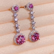 Live supply 925 silver US imported Mosan drill earrings 6.5 * 6.5mm 1 karat Fire Flash wholesale