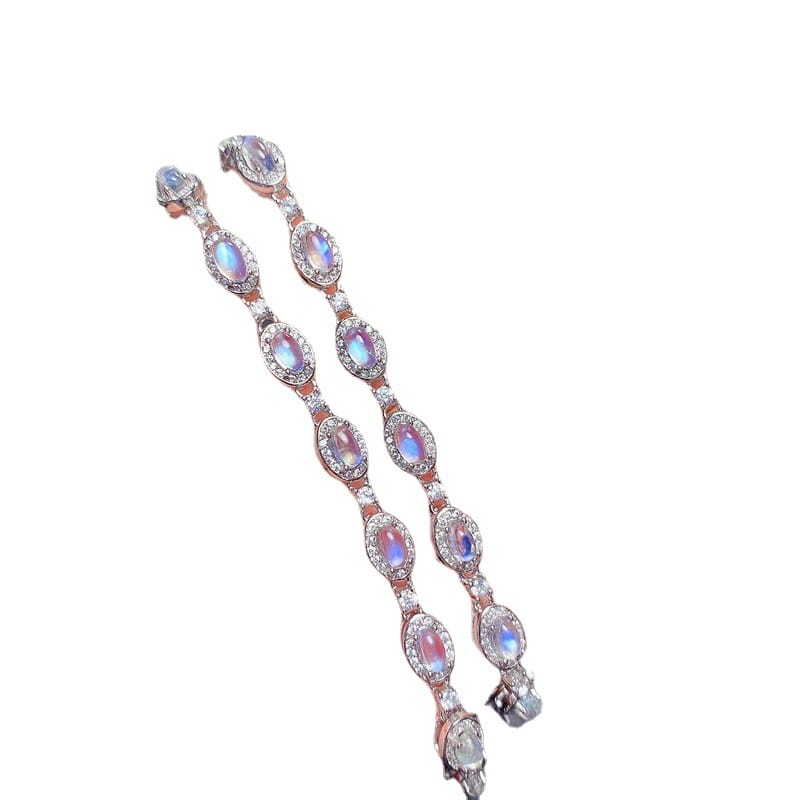 New arrival natural Moonstone bracelet 925 silver inlaid gift wholesale