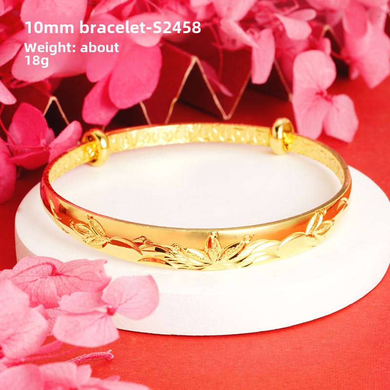 Shajin Bracelet Gymophila Ladies High-end Jewelry Imitation Gold Bracelet Long-standing Copper Bracelet Simulation Accessories