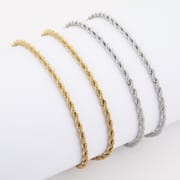 Stainless steel twist chain vacuum color plating non-fading gold necklace titanium steel hip-hop men's chain chain